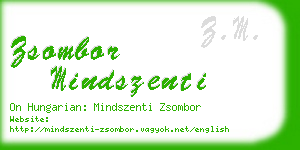 zsombor mindszenti business card